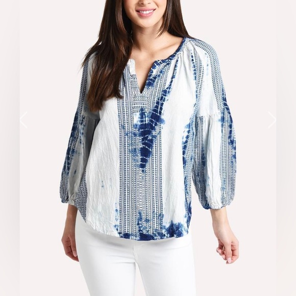 EUC Dylan Embroidery & Tie Dye Indigo Tunic - Picture 2 of 7
